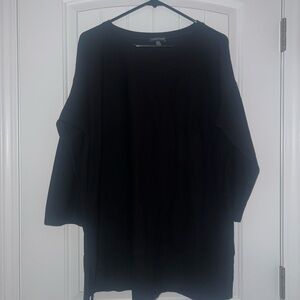 EILEEN FISHER Stretch Jersey Knit Crew Neck Long Sleeve Tunic Top Size M